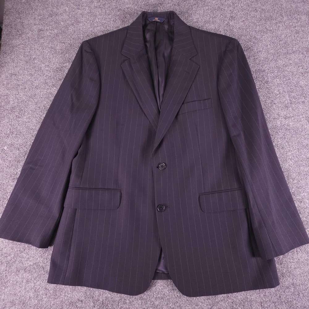 Brooks Brothers Blazer Sport Coat Jacket Mens 41S Navy Pin Str Wool 346 Stretch